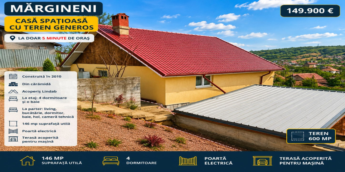 imobiliare, casa de vanzare, bacau, Margineni, 